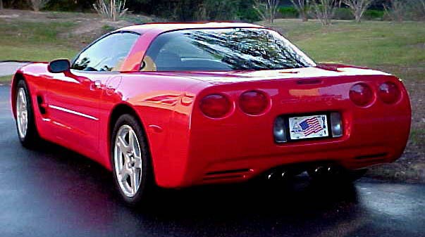 Red C5 Chevy Corvette shined up with Zaino